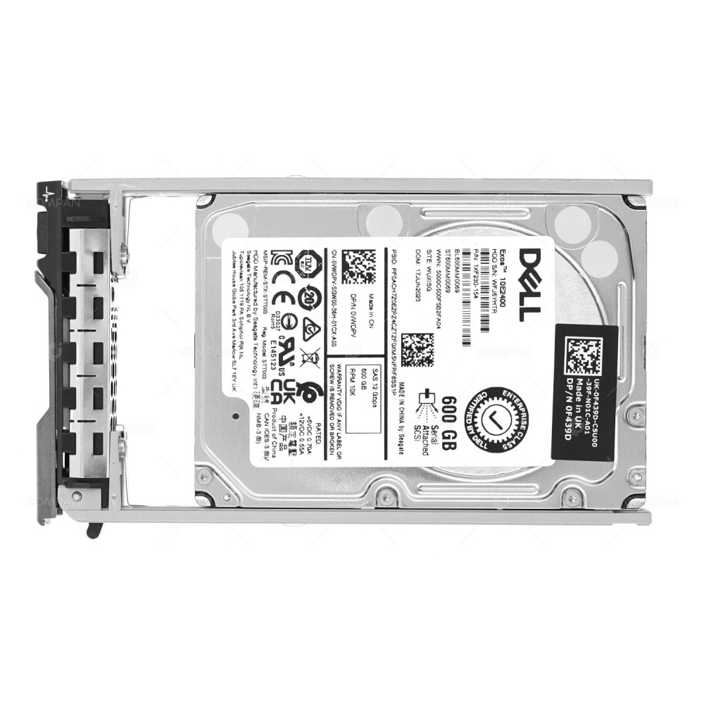 VWDPV  DELL 600GB 10K 12G SAS 2.5 SFF HARD DRIVE